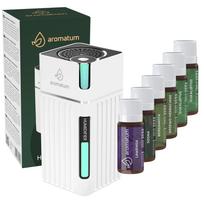 Aromatum oro drėkintuvas juodas + 6 eteriniai aliejai 12ml