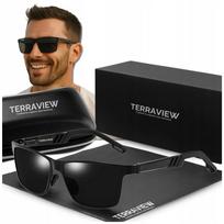 Vyriški Terraview poliarizuoti „nerdy“ stiliaus saulės akiniai su UV400 filtru