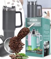 Gordon didelis termopuodelis su šiaudeliu, nerūdijantis plienas, XXL 1200 ml + šiaudelis