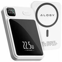 Indukcinis „MagSafe“ maitinimo blokas „Alogy“ 10000mAh Qi 22.5W USB-C USB + laidas