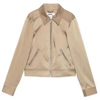 Striukė moterims, Smėlio, L/s sateen trucker jacket