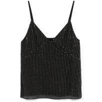 Palaidinės moterims, Juoda, Rhinestone cami top