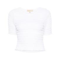 Marškinėliai trump. rankovėmis moterims, Balta, Solid smock tshirt