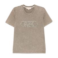 Marškinėliai trump. rankovėmis moterims, Smėlio, Empire stud classic tee