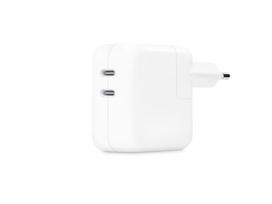 Original Apple charger MW2K3ZM/A with 2x USB-C ports, 35W, white blister pack