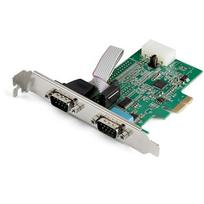 StarTech.com 2-port PCI Express RS232 Serial Adapter Card - PCIe RS232 Serial Host Controller Card - PCIe to Dual Serial DB9 Card - 16950 UART - Expansion Card - Windows  AND  Linux