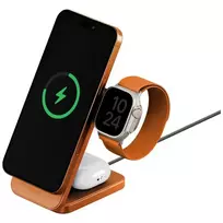 Energea Wireless charger MagTrio 2 3-in-1 Qi2 25W foldable orange
