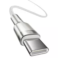 Baseus Cafule Metal Series Data Cable USB-C to USB-C 100W 2m White (Damaged Packaging)