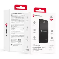 Forcell MagSafe compatible power bank F-Energy SuperSlim F5K8 QC4.0 PD3.0 15W 5000 mAh black