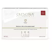 Labo Set, Crescina, Transdermic HFSC 500, For Growth Stimulation, Ampoule Treatment Serum, For Scalp, For Men, 5 pcs, 3.5 ml