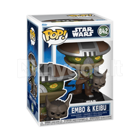 FUNKO POP! Vinilinė figūrėlė: Star Wars: Mandalorian & Grogu - Buddy Embo & Keibu