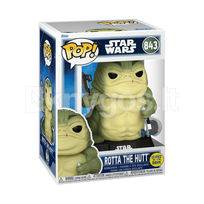 FUNKO POP! Vinilinė figūrėlė: Star Wars: Mandalorian & Grogu - Rotta the Hutt (Glow)