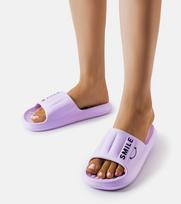 Šlepetės violetinės spalvos