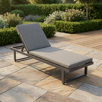 Lauko gultas Domoletti CL-23-9 SUN LOUNGER, pilka sp., 195 cm x 63 cm x 26 cm
