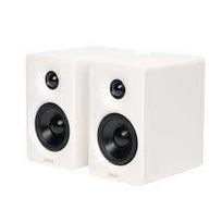 Edifier M60 baltos spalvos kompaktiški 2.0 garsiakalbiai | Galia: 66W (RMS) | Bluetooth v5.3, USB-C ir AUX jungtys | Kompaktiškas dizainas su paprastais ir subtiliais kontūrais
