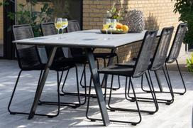 Lauko stalas Domoletti Dino, pilka sp., 160 cm x 90 cm x 75 cm