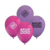 K-POP Demon Hunters balionai rožiniai ir violetiniai (8 vnt.) – K-Pop gimtadienio dekoracijos