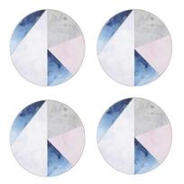 Stalo padėkliukas Creative Tops Geometric Palette, 12 cm x 12 cm x 12 cm, 4 vnt., Įvairių spalvų
