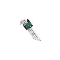 L-tipo šešiakampių prailgintų, apvalia galvute raktų rinkinys 9 vnt. (1.5-10 mm) S09101A
