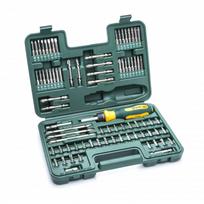 Keičiamų antgalių rinkinys (IMBUS, TORX, SPLINE) 80vnt. S09326
