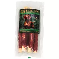 Real Dog Snack odos ritinys, apsuktas triušiena, skanėstas šunims; 500g