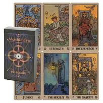 12*7 cm Akashic Eye Tarot, 78 vnt. Taro kortos su atvirkštiniais vaizdais nepriklausoma kaladė