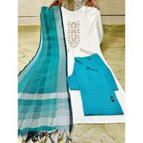 Indiškas Bolivudo medvilninis kurti komplektas moterims dizainerio tunika salwar kameez kurta suknelė GF-046354 L-40