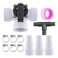 Pool Bypass Valves Adapter 12pcs With ABS Adapters 3 Way Connection Stainless Clamps Suitable For Efficient Water Flows 1