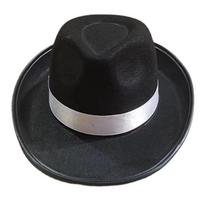 Elegantiškas prancūziško stiliaus fedoros trilby skrybėlė Unisex Džentelmenams Karnavalams Festivaliui Magikų skrybėlė Fedoros skrybėlė Pasirodymams juoda