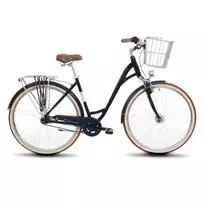 Bicycle ROMET Art Deco Lux, with front basket, blue (L)