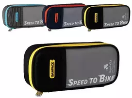 Penalas SAMPACK, 220x55 mm, juodos sp., su geltonos sp. užtrauktuku