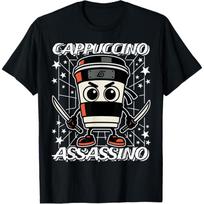 Cappuccino-Assassino Italian-Brainrot Coffee Assassin Meme T-Shirt S juoda