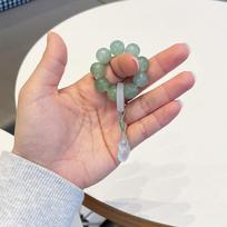 Finger prayer beads, mini prayer beads, Buddhist single-bead prayer beads green