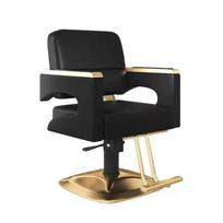 360° Rotating Hairdressing Chair Divit IG29 Adjustable Salon Chair Faux Leather Stainless Steel Black