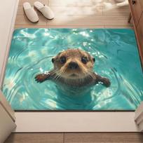 Water-absorbing Optical Illusion Doormat Non-slip Bedroom Door Rug Bathroom Carpet  Home Decor 40×60CM-A