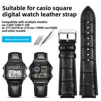 AE1200 Genuine Leather Strap For Casio G-Shock AE-1200WH/1300/1000 A159 A158W A168 F91w Men Modified cowhide Bracelet Watch Band 18mm