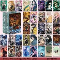55 Pcs Demon Slayer 3-Inch Lomo Cards, High-Quality Anime Peripheral Mini Cards, Perfect Gift for Anime Fans