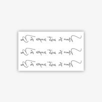 Nunca Foi Sorte Sempre Foi Deus Portuguese Handwritten Flower Body English Tattoo Sticker 9*15CM