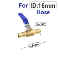 16mm 19mm Brass Ball Valve Barb Connector Oil Gas Water Pipe Copper 2-Way Coupler Repair Copper Fittings