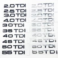 Taikyti A1 A3 A4 A5 A6 A7 A8 Q2 Q3 Q5 Q7 automobilių bagažinės lipdukas su 1.9 2.0TDI 2.5TDI 3.0TDI 35TDI 40TDI 45TDI 50TDI emblema 2.0TDI sidabras
