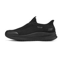 Skechers Bobs Mens Summer Breathable Comfortable Hiking Sports Black Warrior Slip-On Shoes Low-Top Walking Shoes Men sneaker 118415-BBK 39.5