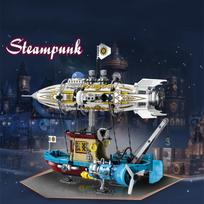 High-Quality 1256Pcs High-Quality Technical High-Quality Creative High-Quality Steam High-Quality Punk High-Quality Mechanical High-Quality Airship no box