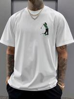 Unisex's Casual Sports Short-Sleeved T-Shirt - Stylish Golf-Themed Letter Print L