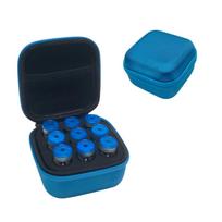 9/15 Slots Insulin Vial Storage Case 10ML Insulin Organizer Portable Essential Oil Case  Travel Use Blue 9 Slots