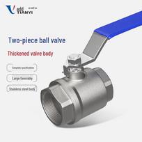 304 Stainless Steel Two-Piece Ball Valve DN20