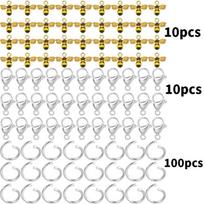 120pcs Set DIY Stainless Steel Keychain Lobster Clasps Jump Ring Pendant Alloy Rhinestone Bee Handmade Key Chain Materials Bulk