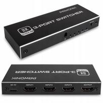 Switch Hdmi 2.1 3X1 Przełącznik 8K 4K 120Hz 240Hz