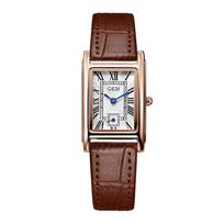 Gadi Vintage Square Quartz Watch For Women Waterproof Fashion Accessory Champagne Gold