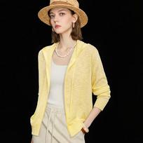 Lightweight Hooded Zip Cardigan M