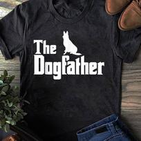 The Dogfather German Shepherd T-Shirt Funny Dog Lover Women T Shirts S